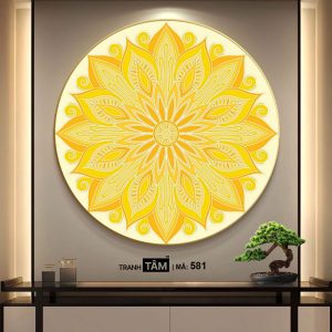 Tranh hào quang đặt sau tượng Phật | Tranh hộp đèn cao cấp | Mã tranh 581 | Tranh TÂM - Ảnh 4