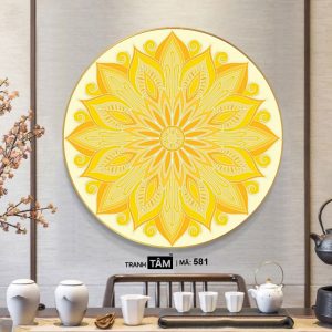 Alternative view of Tranh hào quang đặt sau tượng Phật | Tranh hộp đèn cao cấp | Mã tranh 581 | Tranh TÂM