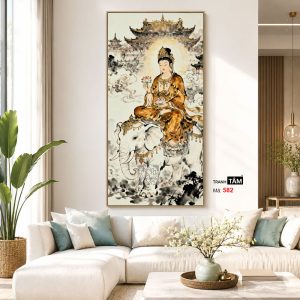 Phổ Hiền Bồ Tát | Tranh hộp đèn cao cấp | Mã tranh 582 | Tranh TÂM - Ảnh 5