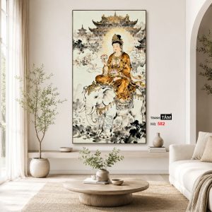 Phổ Hiền Bồ Tát | Tranh hộp đèn cao cấp | Mã tranh 582 | Tranh TÂM - Ảnh 4