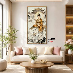 Phổ Hiền Bồ Tát | Tranh hộp đèn cao cấp | Mã tranh 582 | Tranh TÂM - Ảnh 3