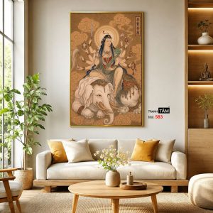 Phổ Hiền Bồ Tát | Tranh hộp đèn cao cấp | Mã tranh 583 | Tranh TÂM - Ảnh 3