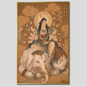 Phổ Hiền Bồ Tát | Tranh hộp đèn cao cấp | Mã tranh 583 | Tranh TÂM
