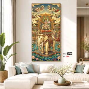 Phổ Hiền Bồ Tát | Tranh hộp đèn cao cấp | Mã tranh 584 | Tranh TÂM - Ảnh 5