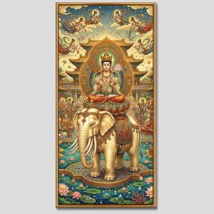 Phổ Hiền Bồ Tát | Tranh hộp đèn cao cấp | Mã tranh 584 | Tranh TÂM