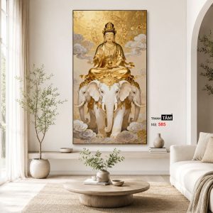 Phổ Hiền Bồ Tát | Tranh hộp đèn cao cấp | Mã tranh 585 | Tranh TÂM - Ảnh 4