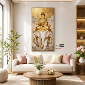 Phổ Hiền Bồ Tát | Tranh hộp đèn cao cấp | Mã tranh 585 | Tranh TÂM - Ảnh 3