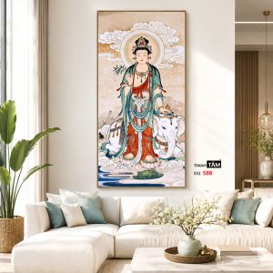 Phổ Hiền Bồ Tát | Tranh hộp đèn cao cấp | Mã tranh 586 | Tranh TÂM - Ảnh 5