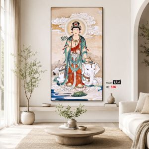 Phổ Hiền Bồ Tát | Tranh hộp đèn cao cấp | Mã tranh 586 | Tranh TÂM - Ảnh 4