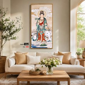 Alternative view of Phổ Hiền Bồ Tát | Tranh hộp đèn cao cấp | Mã tranh 586 | Tranh TÂM