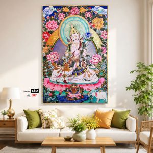Alternative view of Phổ Hiền Bồ Tát | Tranh hộp đèn cao cấp | Mã tranh 587 | Tranh TÂM