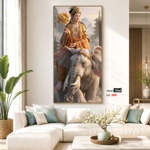 Phổ Hiền Bồ Tát | Tranh hộp đèn cao cấp | Mã tranh 588 | Tranh TÂM - Ảnh 5