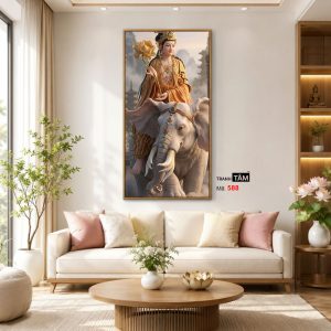 Phổ Hiền Bồ Tát | Tranh hộp đèn cao cấp | Mã tranh 588 | Tranh TÂM - Ảnh 3
