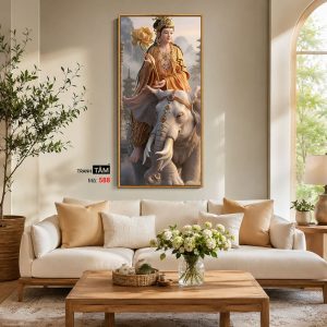 Alternative view of Phổ Hiền Bồ Tát | Tranh hộp đèn cao cấp | Mã tranh 588 | Tranh TÂM