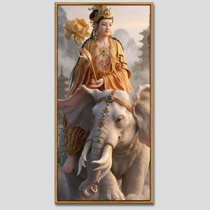 Phổ Hiền Bồ Tát | Tranh hộp đèn cao cấp | Mã tranh 588 | Tranh TÂM