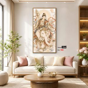 Phổ Hiền Bồ Tát | Tranh hộp đèn cao cấp | Mã tranh 590 | Tranh TÂM - Ảnh 3