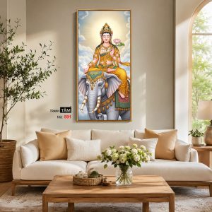 Alternative view of Phổ Hiền Bồ Tát | Tranh hộp đèn cao cấp | Mã tranh 591 | Tranh TÂM