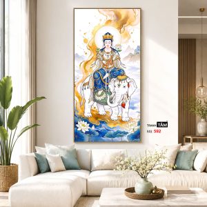 Phổ Hiền Bồ Tát | Tranh hộp đèn cao cấp | Mã tranh 592 | Tranh TÂM - Ảnh 5