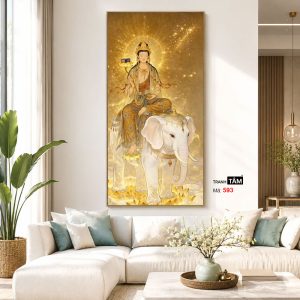 Phổ Hiền Bồ Tát | Tranh hộp đèn cao cấp | Mã tranh 593 | Tranh TÂM - Ảnh 5