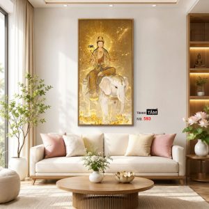 Phổ Hiền Bồ Tát | Tranh hộp đèn cao cấp | Mã tranh 593 | Tranh TÂM - Ảnh 3