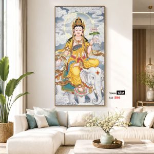 Phổ Hiền Bồ Tát | Tranh hộp đèn cao cấp | Mã tranh 594 | Tranh TÂM - Ảnh 5