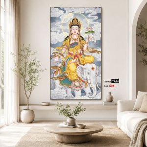 Phổ Hiền Bồ Tát | Tranh hộp đèn cao cấp | Mã tranh 594 | Tranh TÂM - Ảnh 4