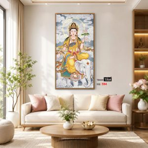Phổ Hiền Bồ Tát | Tranh hộp đèn cao cấp | Mã tranh 594 | Tranh TÂM - Ảnh 3