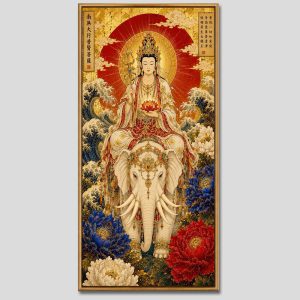 Phổ Hiền Bồ Tát | Tranh hộp đèn cao cấp | Mã tranh 595 | Tranh TÂM