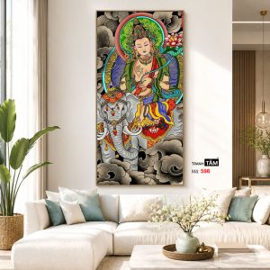 Phổ Hiền Bồ Tát | Tranh hộp đèn cao cấp | Mã tranh 596 | Tranh TÂM - Ảnh 5