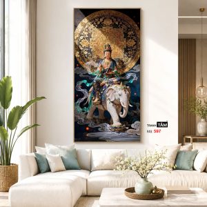 Phổ Hiền Bồ Tát | Tranh hộp đèn cao cấp | Mã tranh 597 | Tranh TÂM - Ảnh 5