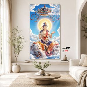 Phổ Hiền Bồ Tát | Tranh hộp đèn cao cấp | Mã tranh 598 | Tranh TÂM - Ảnh 4
