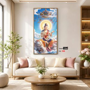 Phổ Hiền Bồ Tát | Tranh hộp đèn cao cấp | Mã tranh 598 | Tranh TÂM - Ảnh 3