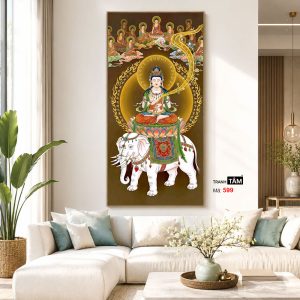 Phổ Hiền Bồ Tát | Tranh hộp đèn cao cấp | Mã tranh 599 | Tranh TÂM - Ảnh 5