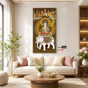 Phổ Hiền Bồ Tát | Tranh hộp đèn cao cấp | Mã tranh 599 | Tranh TÂM - Ảnh 3