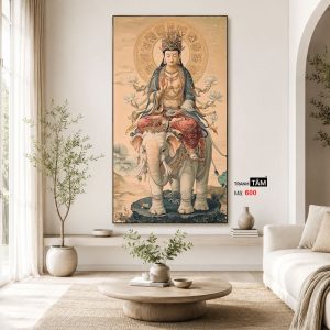 Phổ Hiền Bồ Tát | Tranh hộp đèn cao cấp | Mã tranh 600 | Tranh TÂM - Ảnh 4