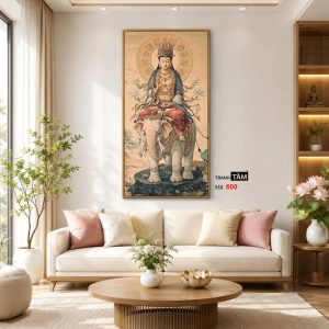 Phổ Hiền Bồ Tát | Tranh hộp đèn cao cấp | Mã tranh 600 | Tranh TÂM - Ảnh 3