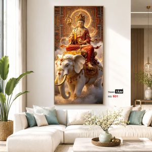 Phổ Hiền Bồ Tát | Tranh hộp đèn cao cấp | Mã tranh 601 | Tranh TÂM - Ảnh 5