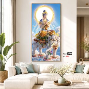 Phổ Hiền Bồ Tát | Tranh hộp đèn cao cấp | Mã tranh 602 | Tranh TÂM - Ảnh 5