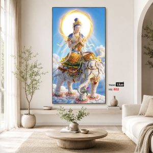 Phổ Hiền Bồ Tát | Tranh hộp đèn cao cấp | Mã tranh 602 | Tranh TÂM - Ảnh 4