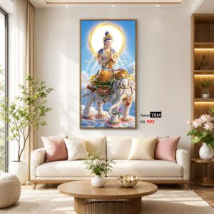 Phổ Hiền Bồ Tát | Tranh hộp đèn cao cấp | Mã tranh 602 | Tranh TÂM - Ảnh 3