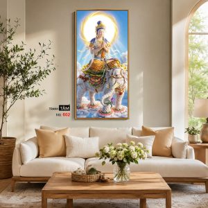 Alternative view of Phổ Hiền Bồ Tát | Tranh hộp đèn cao cấp | Mã tranh 602 | Tranh TÂM