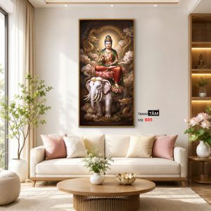 Phổ Hiền Bồ Tát | Tranh hộp đèn cao cấp | Mã tranh 605 | Tranh TÂM - Ảnh 3