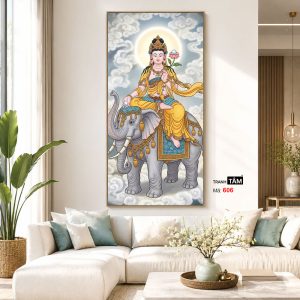 Phổ Hiền Bồ Tát | Tranh hộp đèn cao cấp | Mã tranh 606 | Tranh TÂM - Ảnh 5