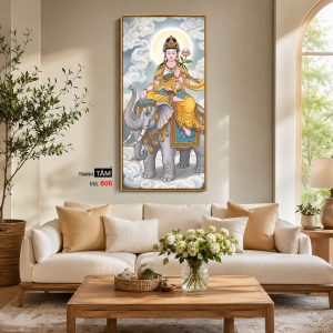Alternative view of Phổ Hiền Bồ Tát | Tranh hộp đèn cao cấp | Mã tranh 606 | Tranh TÂM