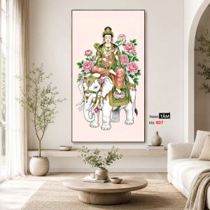 Phổ Hiền Bồ Tát | Tranh hộp đèn cao cấp | Mã tranh 607 | Tranh TÂM - Ảnh 4