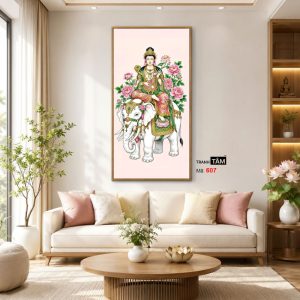 Phổ Hiền Bồ Tát | Tranh hộp đèn cao cấp | Mã tranh 607 | Tranh TÂM - Ảnh 3