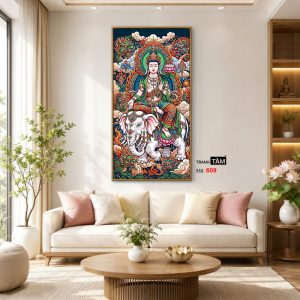 Phổ Hiền Bồ Tát | Tranh hộp đèn cao cấp | Mã tranh 609 | Tranh TÂM - Ảnh 3