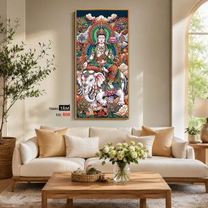 Alternative view of Phổ Hiền Bồ Tát | Tranh hộp đèn cao cấp | Mã tranh 609 | Tranh TÂM
