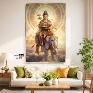 Alternative view of Phổ Hiền Bồ Tát | Tranh hộp đèn cao cấp | Mã tranh 610 | Tranh TÂM