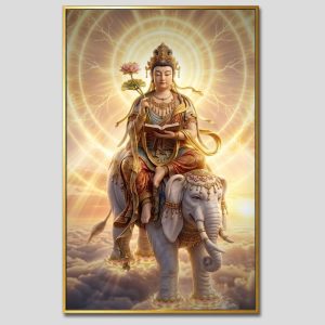 Phổ Hiền Bồ Tát | Tranh hộp đèn cao cấp | Mã tranh 610 | Tranh TÂM